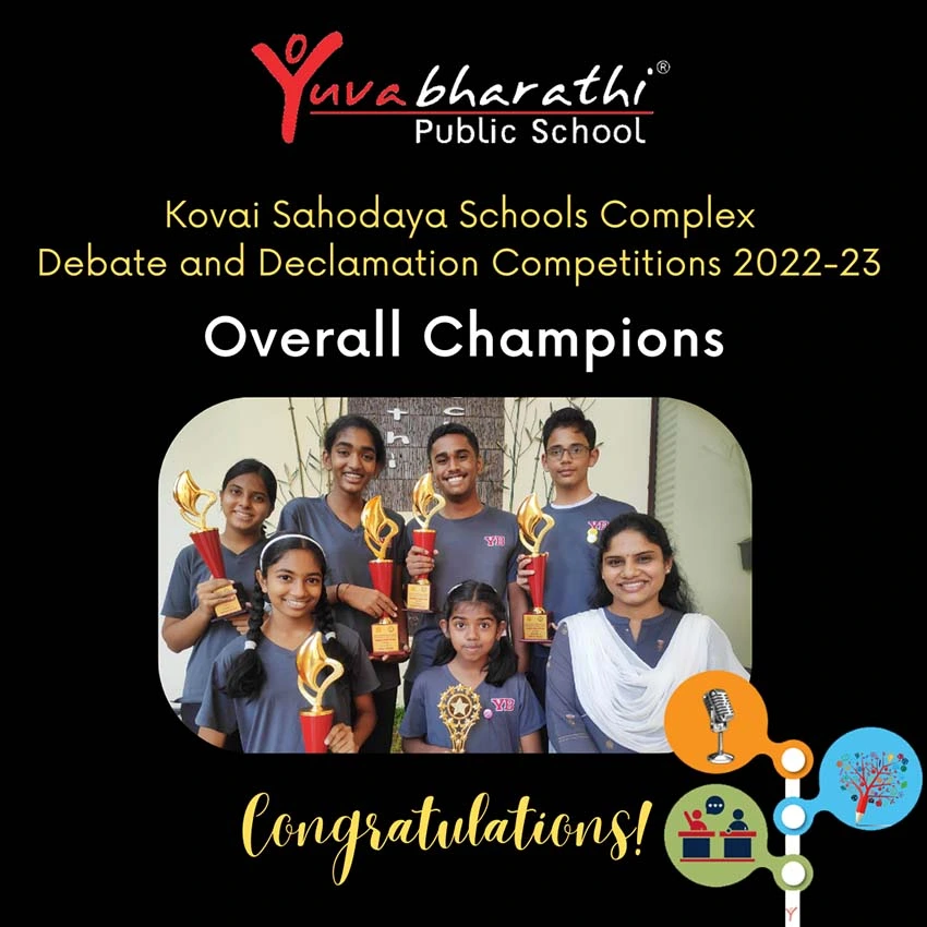 Debate and Declamation Overall Champions Trophy - Yuvabharathi Public School